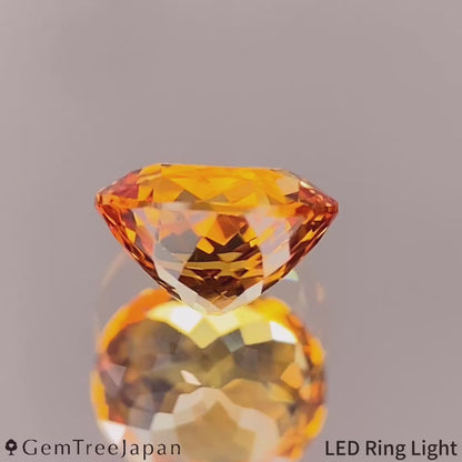 Mandarin Orange Sapphire 0.694ct / Thailand (Kanchanaburi)