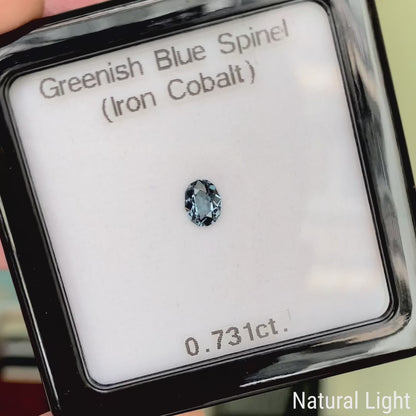 Greenish Blue Spinel 0.731ct (Iron & Cobalt) / Sri Lanka