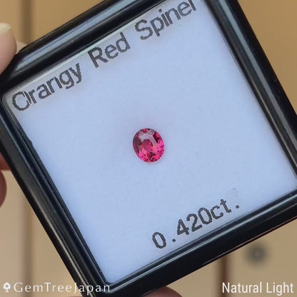 Orangy Red Spinel 0.420ct / Burma