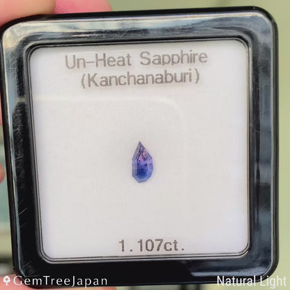 【Flame Frame】Un-Heat Sapphire 1.107ct / Kanchanaburi