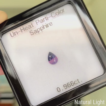 Un-Heat Parti-Color Sapphire 0.966ct / Vietnam