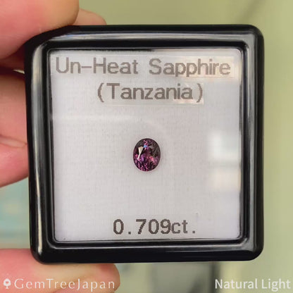 "Table Cube Cut" Un-Heat Sapphire 0.709ct / Tanzania