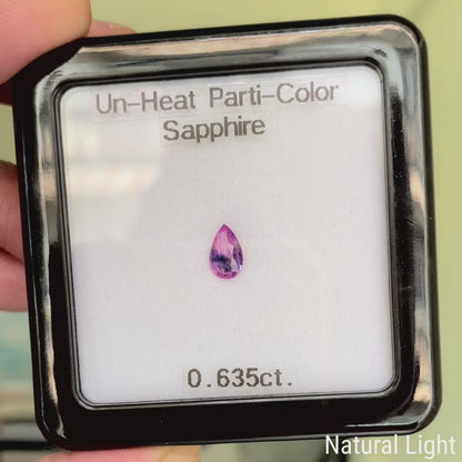 Un-Heat Parti-Color Sapphire 0.635ct / Vietnam