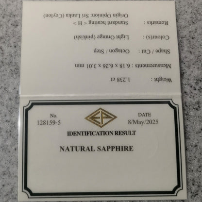 Padparadscha Sapphire 1.238ct / Sri Lanka