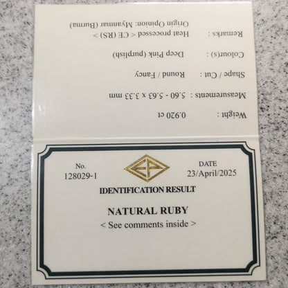 Ruby 0.920ct / Burma